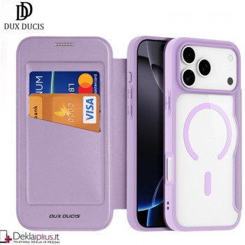 Dux Ducis Skin X Pro dirbtinos odos violetinis dėklas su magsafe (Apple Iphone 17 Pro/Iphone 18 Pro) Dux Ducis Skin X Pro dirbtinos odos violetinis dėklas su magsafe (Apple Iphone 17 Pro/Iphone 18 Pro)